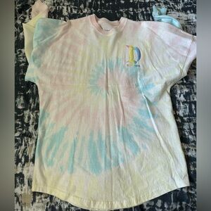 Disney parks long sleeve spirit jersey - pastel rainbow tie dye